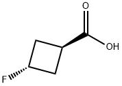 反-3-氟环丁烷-1-羧酸分子式结构图