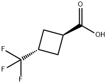 反式-3-(三氟甲基)环丁烷-1-羧酸分子式结构图