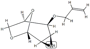 beta-D-Allopyranose, 1,6:2,3-dianhydro-4-O-2-propenyl- (9CI)分子式结构图