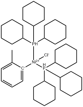 反式 - 双(三环己基膦)(2-甲基苯基)镍(II)氯化物分子式结构图