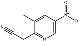 2-(3-甲基-5-硝基吡啶-2-基)乙腈分子式结构图