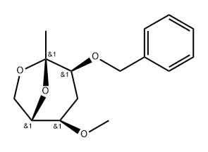 .beta.-L-ribo-2-Heptulopyranose, 2,7-anhydro-1,4-dideoxy-5-O-methyl-3-O-(phenylmethyl)-分子式结构图