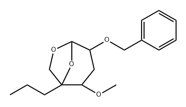 .beta.-L-ribo-Hexopyranose, 1,6-anhydro-3-deoxy-4-O-methyl-2-O-(phenylmethyl)-5-C-propyl-分子式结构图