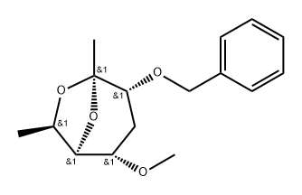 .beta.-allo-2-Octulopyranose, 2,7-anhydro-1,4,8-trideoxy-5-O-methyl-3-O-(phenylmethyl)-分子式结构图