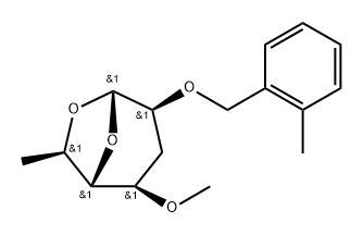 .alpha.-talo-Heptopyranose, 1,6-anhydro-3,7-dideoxy-4-O-methyl-2-O-(2-methylphenyl)methyl-分子式结构图