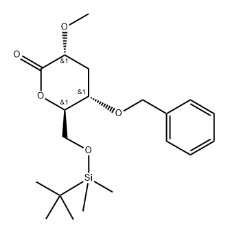 D-ribo-Hexonic acid, 3-deoxy-6-O-(1,1-dimethylethyl)dimethylsilyl-2-O-methyl-4-O-(phenylmethyl)-, .delta.-lactone分子式结构图