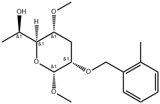 .beta.-talo-Heptopyranoside, methyl 3,7-dideoxy-4-O-methyl-2-O-(2-methylphenyl)methyl-分子式结构图