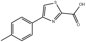 4-(对-甲苯基)噻唑-2-甲酸分子式结构图