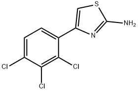 4-(2,3,4-三氯苯)噻唑-2-胺分子式结构图