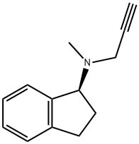 (S)-N-甲基-N-(2-丙炔基)-2,3-二氢茚-1-胺分子式结构图