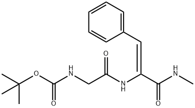 tert-butyloxycarbonyl-glycyl-dehydrophenylalaninamide-N-methyl分子式结构图