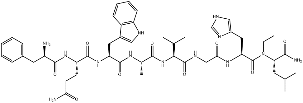 (D-PHE6,LEU-NHET13,DES-MET14)-BOMBESIN (6-14)分子式结构图