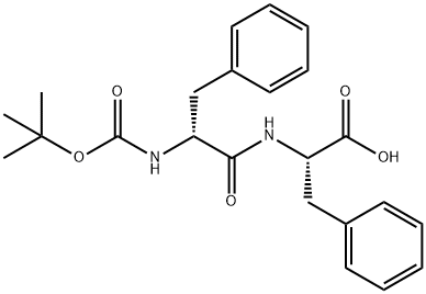 (S)-2-((R)-2-((叔丁氧羰基)氨基)-3-苯基丙酰胺基)-3-苯基丙酸分子式结构图