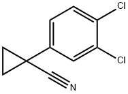 1-(3,4-二氯苯基)环丙烷甲腈分子式结构图