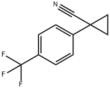 1-(4-(三氟甲基)苯基)环丙烷甲腈分子式结构图