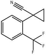 1-(2-三氟甲基苯基)环丙烷甲腈分子式结构图