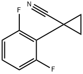 1-(2,6-二氟苯基)环丙烷甲腈分子式结构图