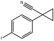 1-(4-碘苯基)环丙烷甲腈分子式结构图