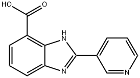 2-(3-吡啶基)-1H-苯并咪唑-7-羧酸分子式结构图