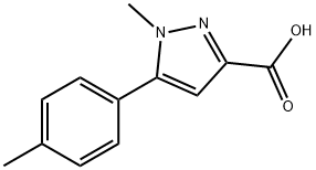 1-甲基-5-(4-甲基苯基)-1H-吡唑-3-羧酸分子式结构图