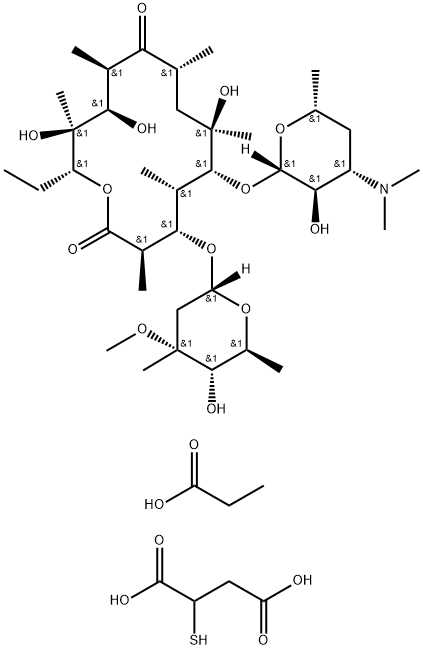 propionyl erythromycin mercaptosuccinate分子式结构图