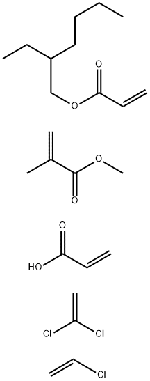 2-Propenoic acid, 2-methyl-, methyl ester, polymer with chloroethene, 1,1-dichloroethene, 2-ethylhexyl 2-propenoate and 2-propenoic acid分子式结构图