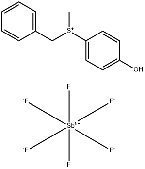 苄基(4-羟苯基)甲基硫鎓六氟锑酸盐分子式结构图