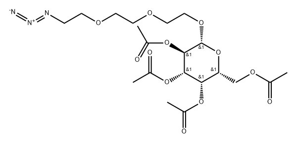 Β-半乳糖-PEG3-叠氮化物四乙酸盐分子式结构图