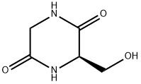 2,5-Piperazinedione, 3-(hydroxymethyl)-, (3R)- (9CI)分子式结构图