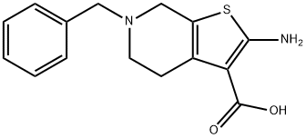 Thieno[2,3-c]pyridine-3-carboxylic acid, 2-aMino-4,5,6,7-tetrahydro-6-(phenylMethyl)-分子式结构图