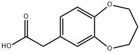 (3,4-二氢-2H-苯并[B][1,4]二氧杂卓-7-基)-乙酸分子式结构图