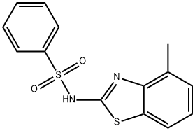 Benzenesulfonamide,N-(4-methyl-2-benzothiazolyl)-分子式结构图