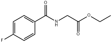 ETHYL 2-[(4-FLUOROBENZOYL)AMINO]ACETATE分子式结构图