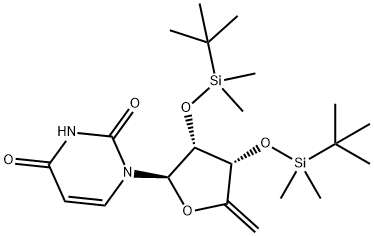 2',3'-Bis(O-t-butyldimethylsilyl)-4',5'-Didehydro-5'-deoxyuridine分子式结构图