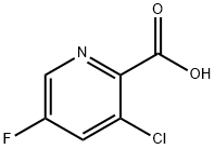 3-氯-5 - 氟吡啶-2 - 羧酸分子式结构图