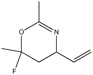 4H-1,3-Oxazine,4-ethenyl-6-fluoro-5,6-dihydro-2,6-dimethyl-(9CI)分子式结构图