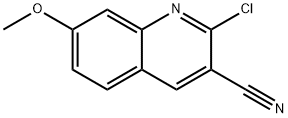 2-氯-7-甲氧基-喹啉-3-甲腈分子式结构图