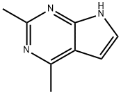 2,4-二甲基-7H-吡咯并[2,3-D]嘧啶分子式结构图