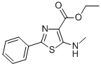 ETHYL 5-(METHYLAMINO)-2-PHENYLTHIAZOLE-4-CARBOXYLATE分子式结构图