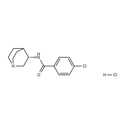 (S)-4-氯-N-(奎宁环-3-基)苯甲酰胺盐酸盐分子式结构图