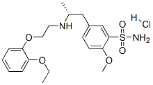 (-)-(R)-5-(2-((2-(o-Ethoxyphenoxy)ethyl)amino)propyl)-2-methoxybenzene sulfonamide monohydrochloride分子式结构图