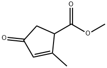 2-Cyclopentene-1-carboxylicacid,2-methyl-4-oxo-,methylester(9CI)分子式结构图