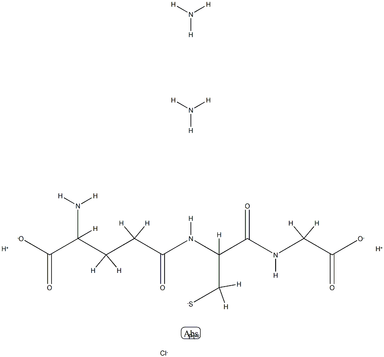 Platinate(2-), diamminechloro(N-(N-L-gamma-glutamyl-L-cysteinyl)glycin ato(3-)-S)-, dihydrogen, (SP-4-2)-分子式结构图