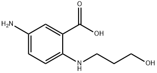 Benzoic acid, 5-amino-2-[(3-hydroxypropyl)amino]- (9CI)分子式结构图