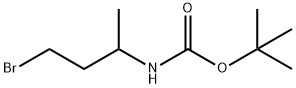 (3-溴-1-甲基丙基)氨基甲酸叔丁酯分子式结构图