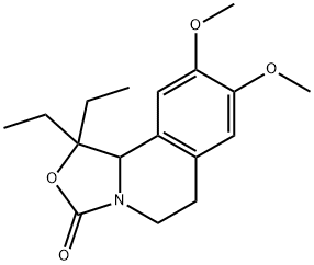 3H-Oxazolo[4,3-a]isoquinolin-3-one,  1,1-diethyl-1,5,6,10b-tetrahydro-8,9-dimethoxy-分子式结构图