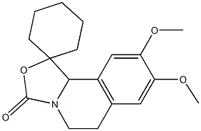 Spiro[cyclohexane-1,1(5H)-[3H]oxazolo[4,3-a]isoquinolin]-3-one,  6,10b-dihydro-8,9-dimethoxy-分子式结构图