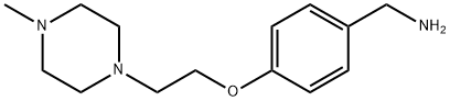 4-[2-(4-甲基-1-哌嗪基)乙氧基]苯甲胺分子式结构图