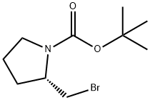 (S)-2-溴甲基-吡咯烷-1-羧酸叔丁酯分子式结构图