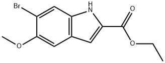 5-甲氧基-6-溴吲哚-2-甲酸乙酯分子式结构图